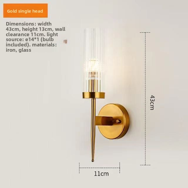 Glass LED wall lamp