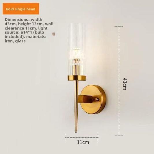 Glass LED wall lamp