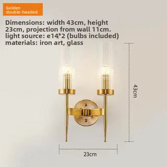 Glass LED wall lamp