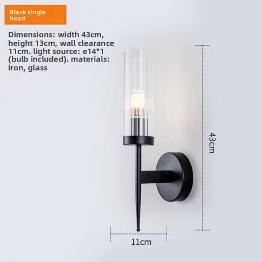 Glass LED wall lamp