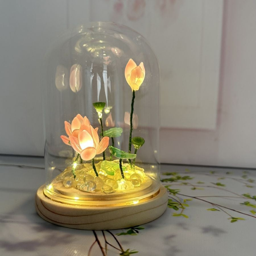 Glass Lotus Night Light