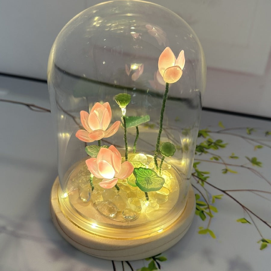 Glass Lotus Night Light