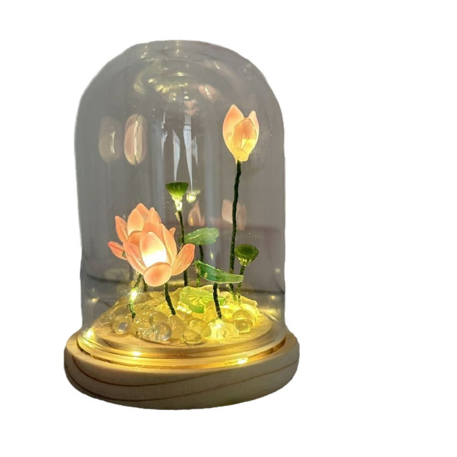 Glass Lotus Night Light
