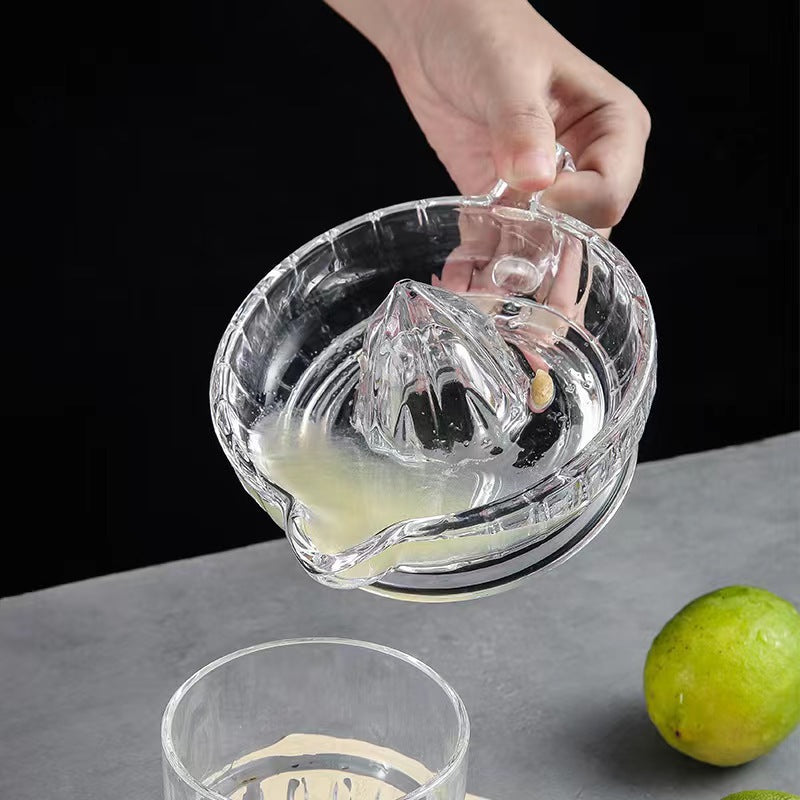 Glass Manual Juicer Household Fruit Press