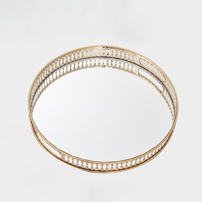 Glass metal tray