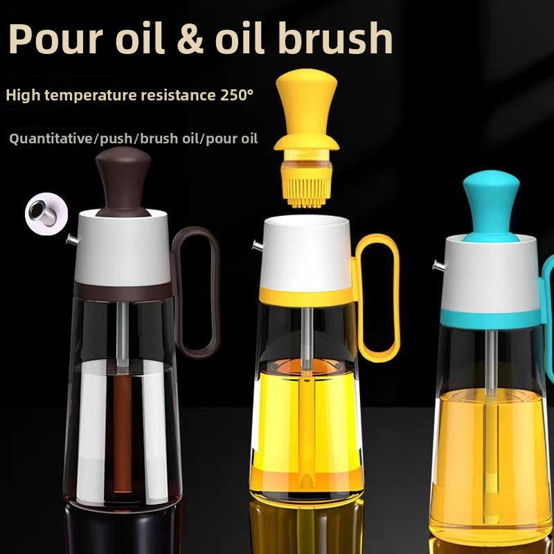 Glass Oil Bottle with Silicone Brush