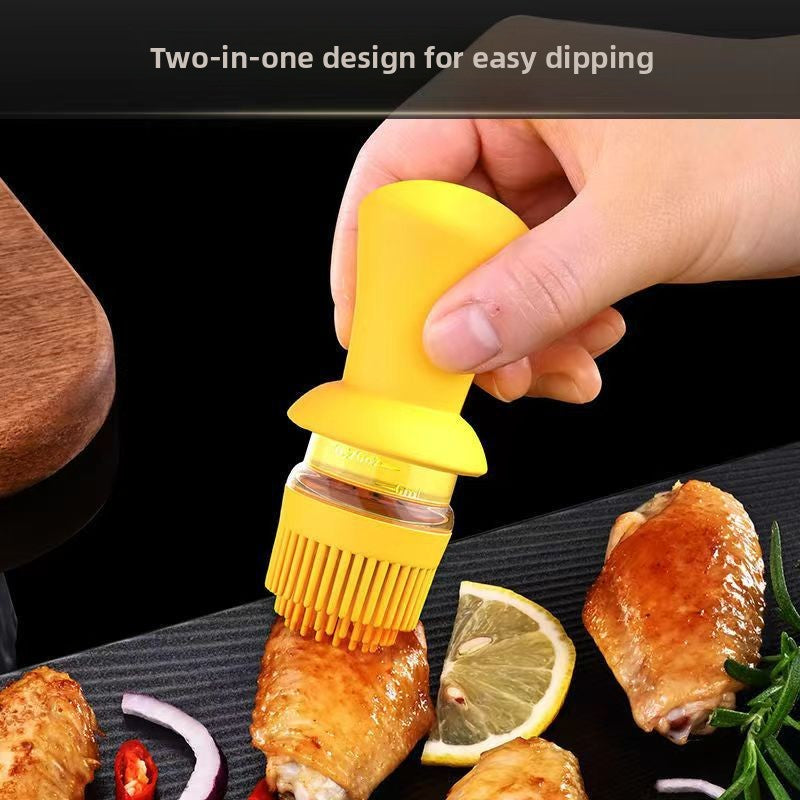 Glass Oil Bottle with Silicone Brush