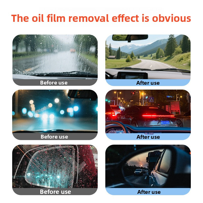 Glass oil film cleaning brush