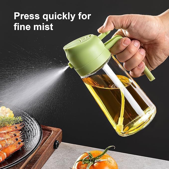 Glass Oil Spray and Pour Bottle