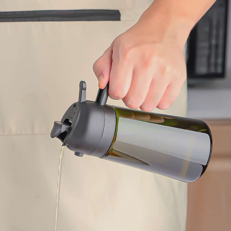 Glass Oil Spray Bottle with Dual Function