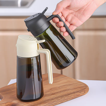 Glass Oil Spray Bottle with Dual Function