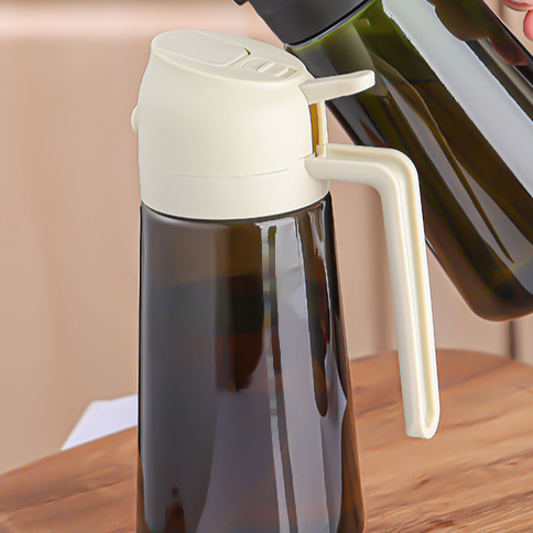 Glass Oil Spray Bottle with Dual Function