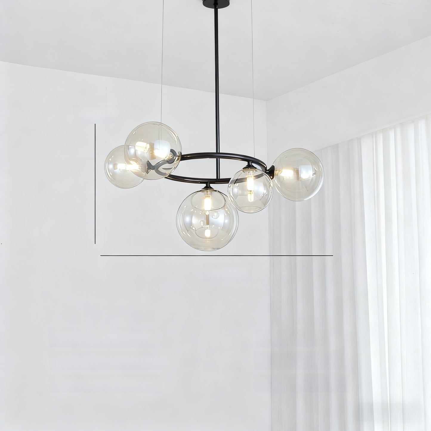 Glass pendant lamp