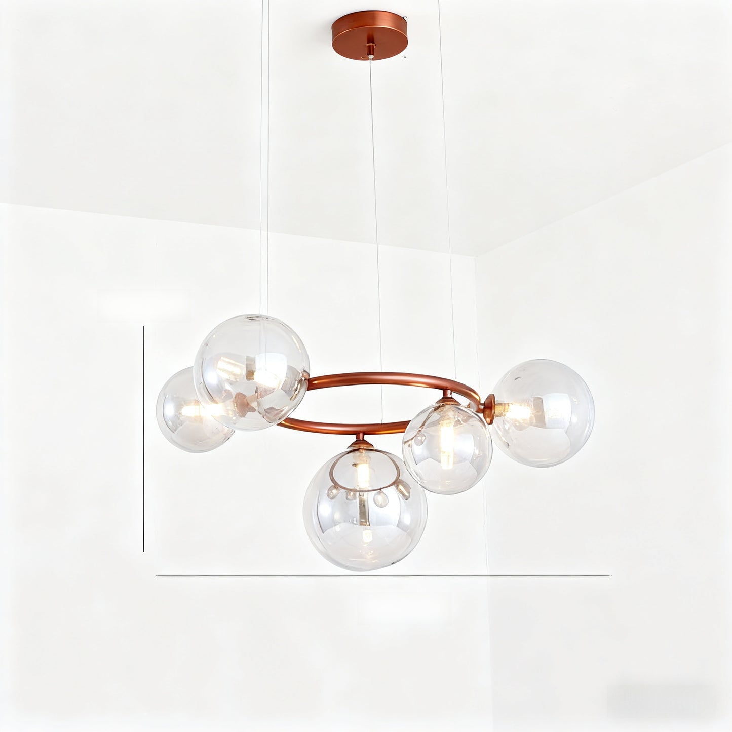 Glass pendant lamp