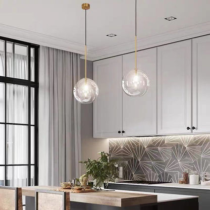 Glass pendant lamp