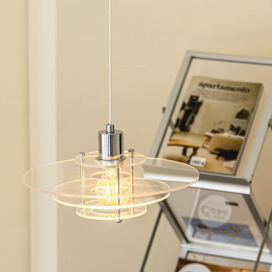 Glass pendant light