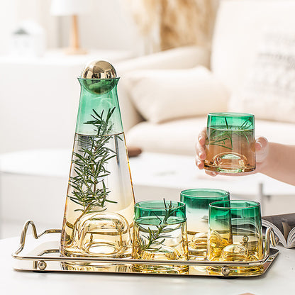Glass Pitcher with Cups