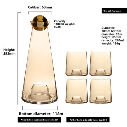 Glass Pitcher with Cups