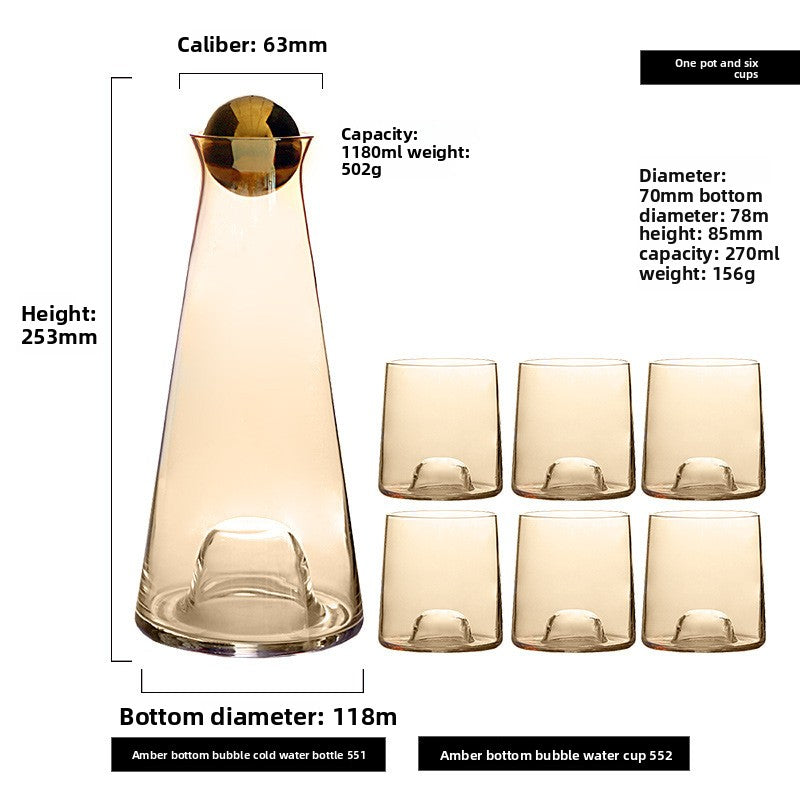 Glass Pitcher with Cups