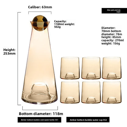 Glass Pitcher with Cups