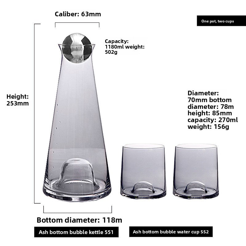 Glass Pitcher with Cups