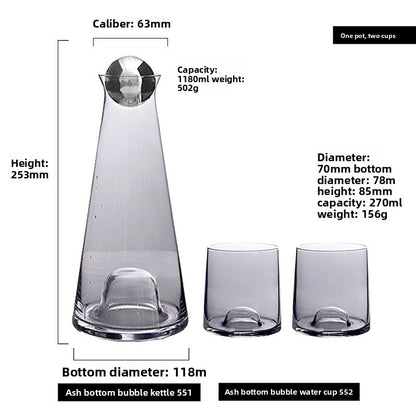 Glass Pitcher with Cups