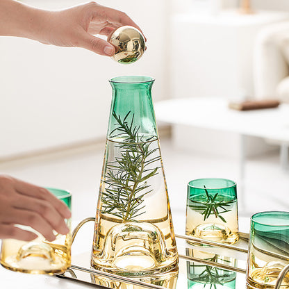 Glass Pitcher with Cups