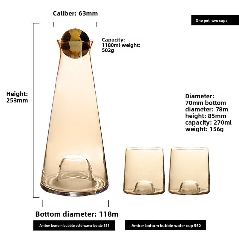 Glass Pitcher with Cups