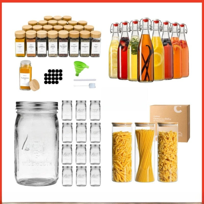 Glass seasoning bottle