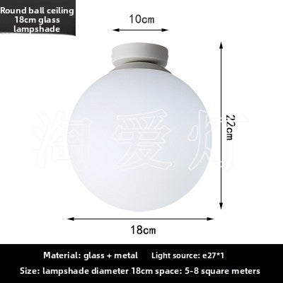 Glass spherical ceiling lamp
