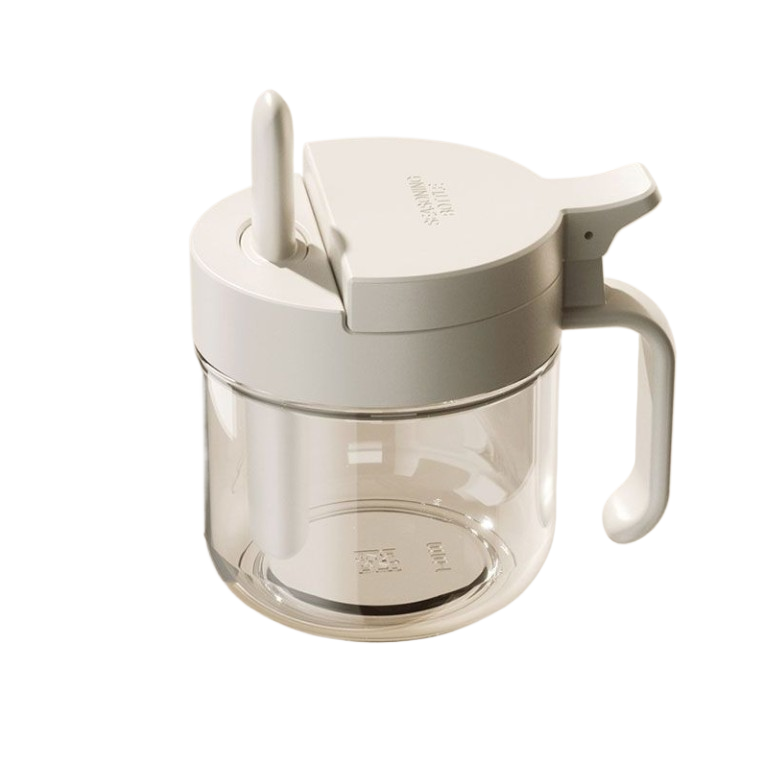 Glass Spice Storage Jar with Separate Compartments