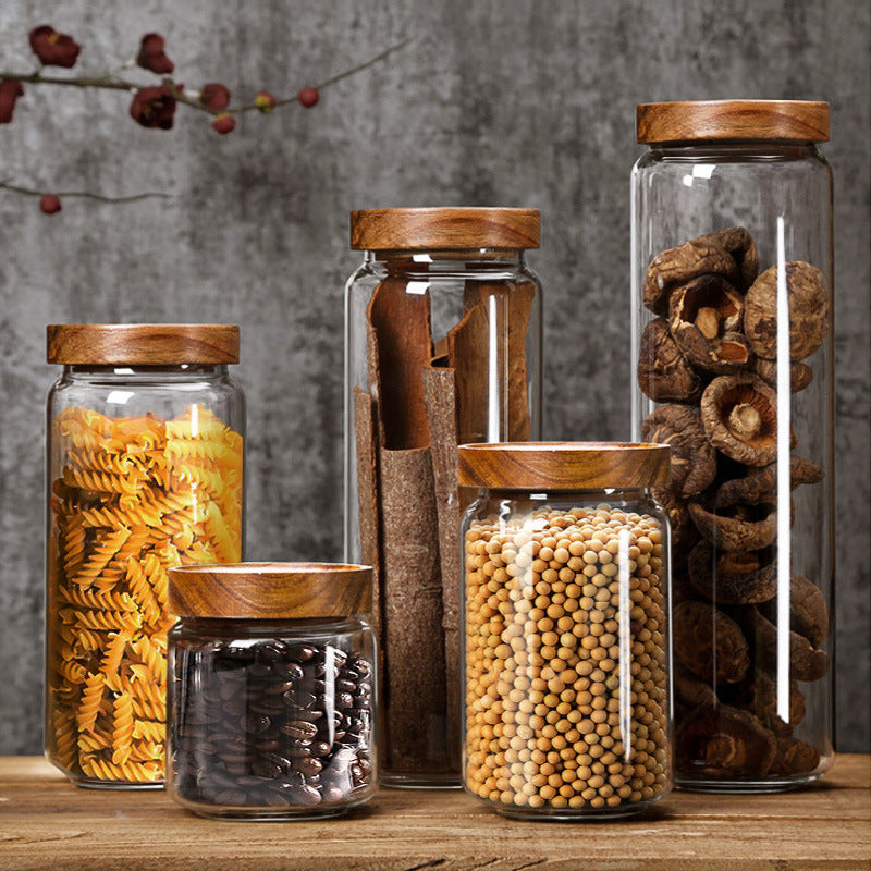 Glass storage jar