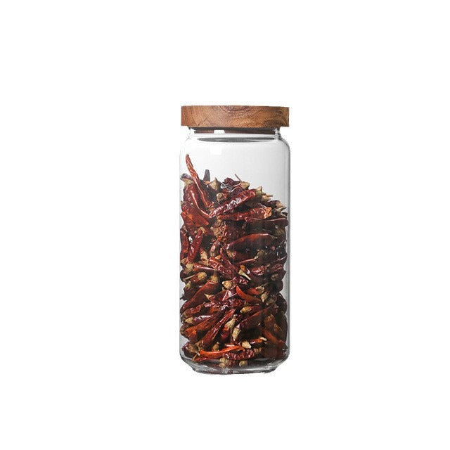 Glass storage jar