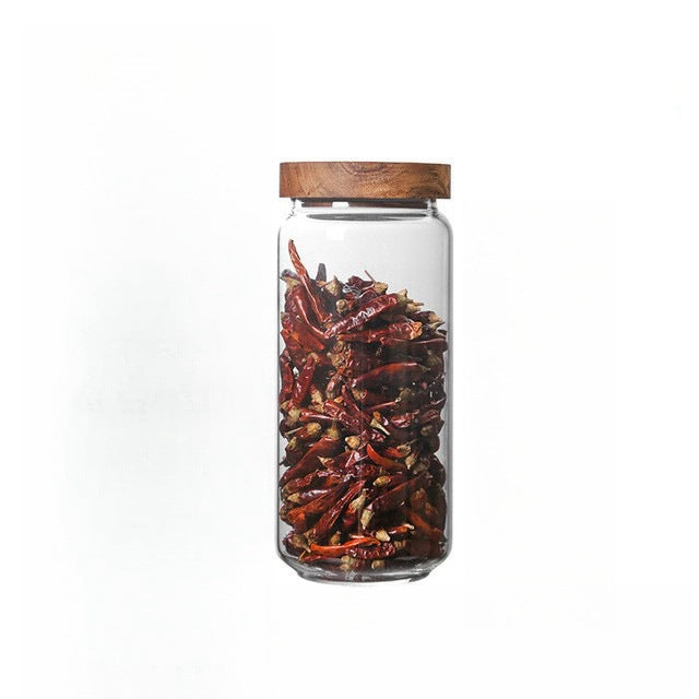 Glass storage jar