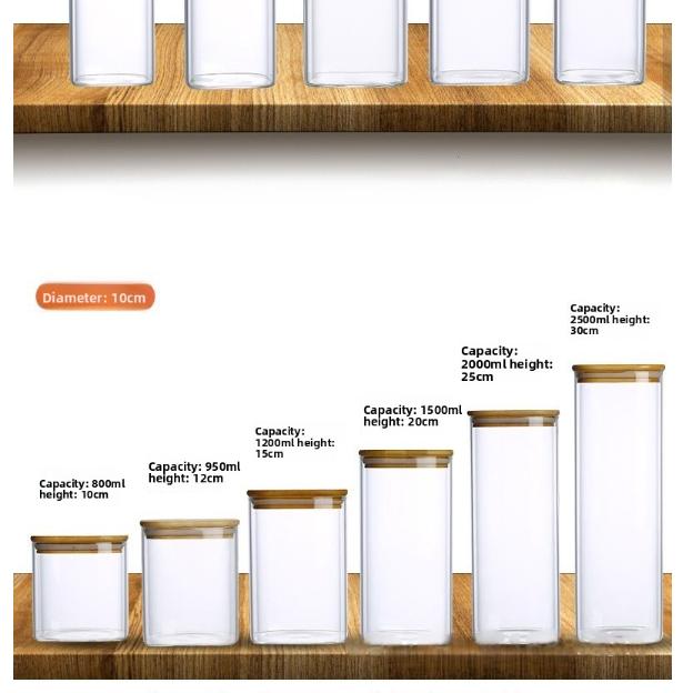 Glass storage jars