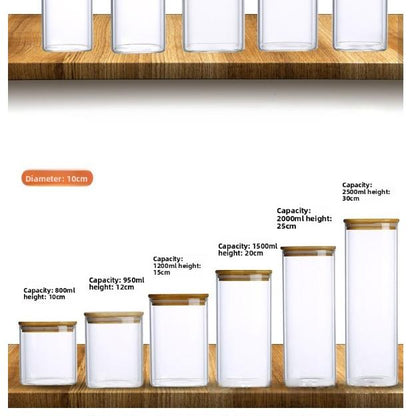 Glass storage jars