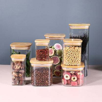 Glass storage jars