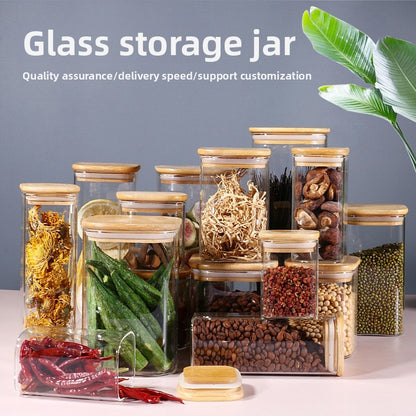 Glass storage jars