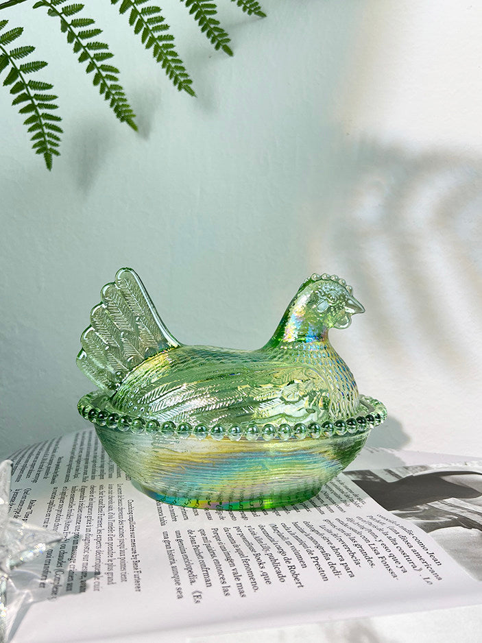 Glass sugar bowl
