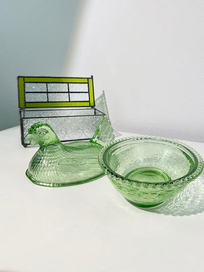 Glass sugar bowl