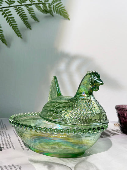 Glass sugar bowl