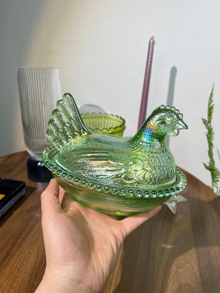 Glass sugar bowl