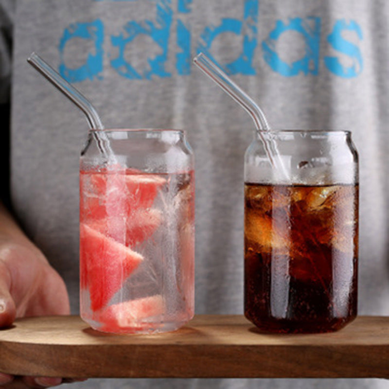 Glass transparent cola cup