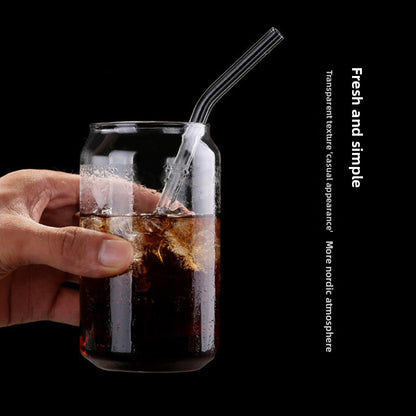 Glass transparent cola cup