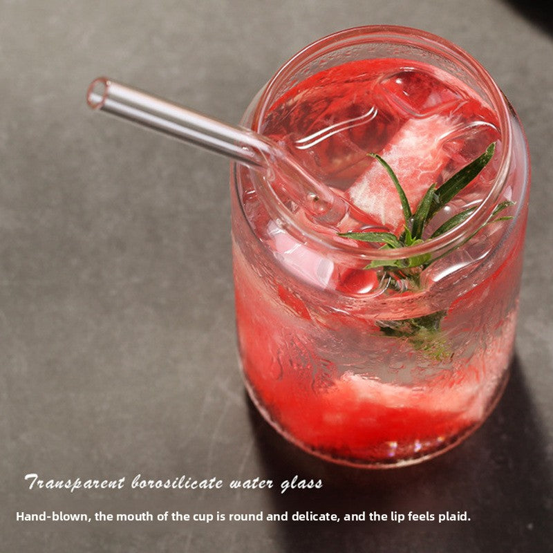 Glass transparent cola cup