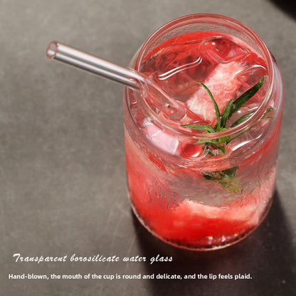 Glass transparent cola cup
