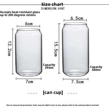 Glass transparent cola cup
