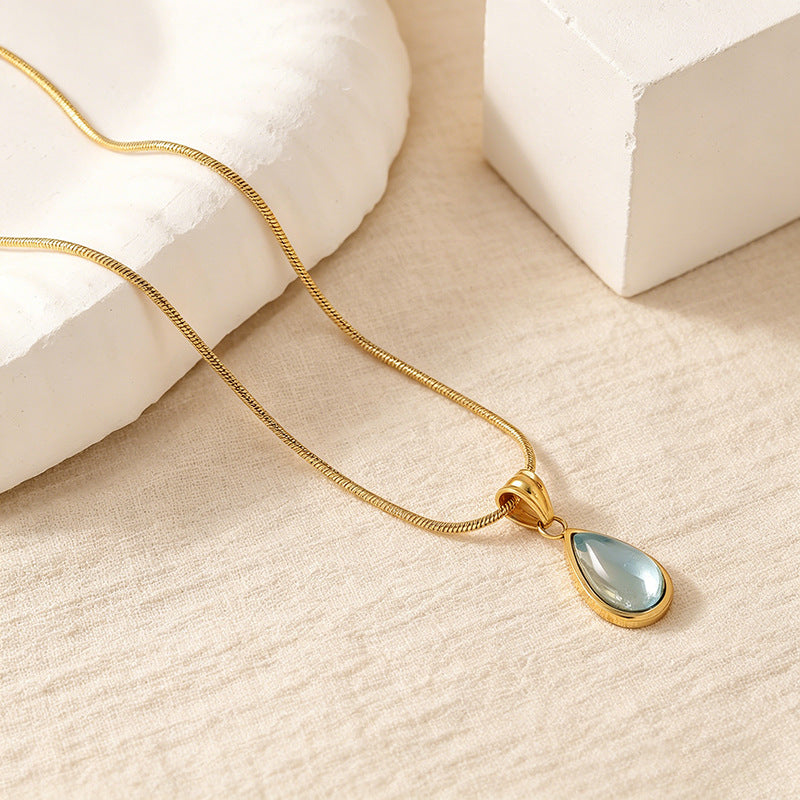 Glass Water Drop Necklace