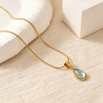 Glass Water Drop Necklace