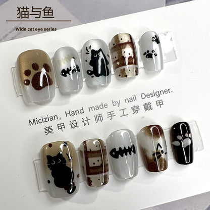Glitter Nail Art Patches with Butterfly Design